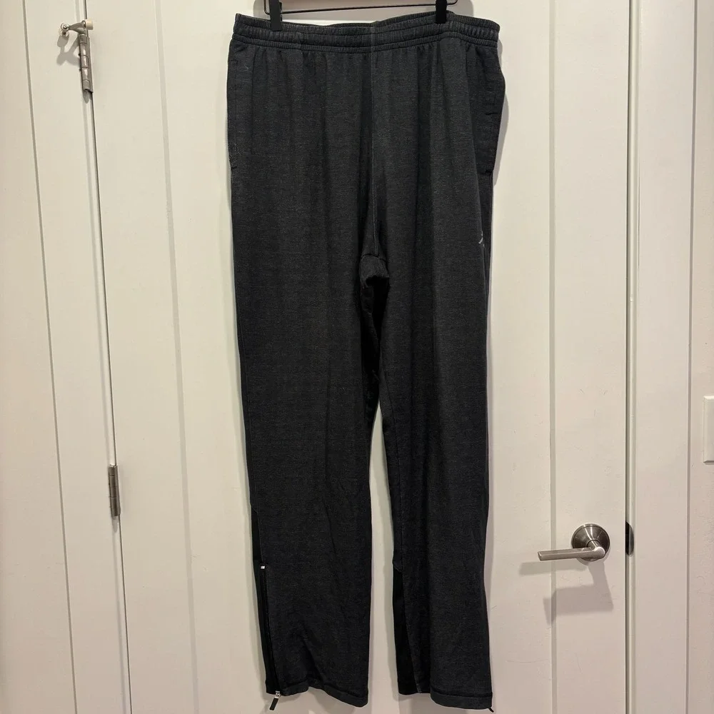Jordan Dri-FIT Mens 3XLT Charcoal Grey Black Zipper Cuff Sweatpants Tall 3XL